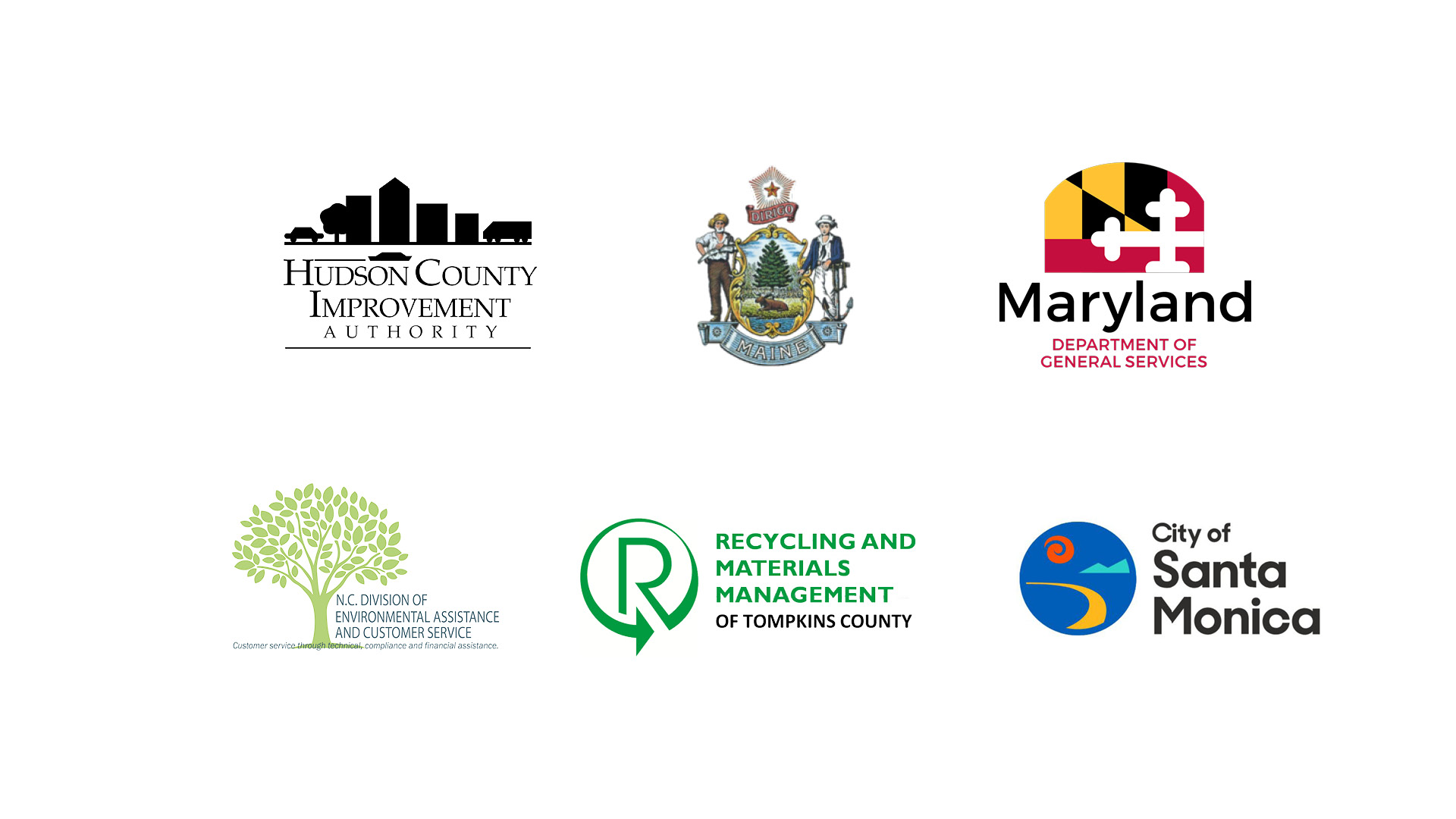 The current NERC-APR Government Recycling Demand Champions' logos